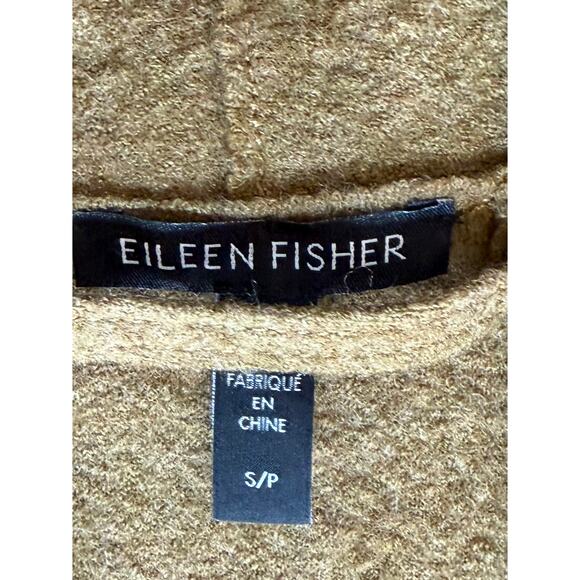 Eileen Fisher Vest Boiled Wool Small Butternut Long System Lagenlook Classic - Picture 8 of 9